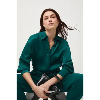 Dámská košile Košile Medicine dámská, zelená barva, relaxed, s klasickým límcem RW25-KDDC01 67X, vel. M