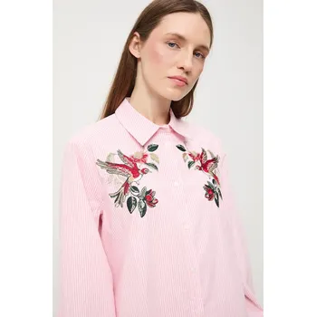 Dámská košile Košile Medicine dámská, růžová barva, regular, s klasickým límcem RW25-KDDB02 03A, vel. M