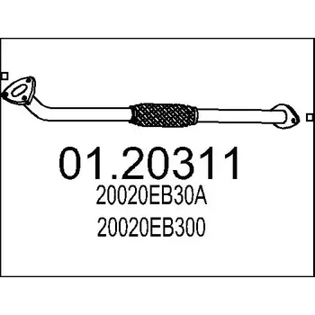 Výfuková trubka MTS Výfuková trubka MTS 01.20311