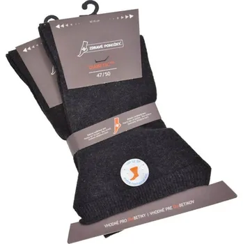 Dámské ponožky Zdravotní diabetické extra rozšířené Zdravé ponožky antracit 2 páry - 43-46