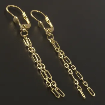 Náušnice Goldpoint Zlaté visací náušnice z pevného řetízku Váha: 2.03 g