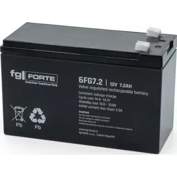 Trakční baterie FG-Forte 6FG7,2 - 12V / 7,2Ah C20 F2 (Staniční bezúdržbový akumulátor)