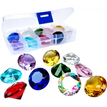 LEAN Toys Dekorativní diamanty v krabičce 10 ks