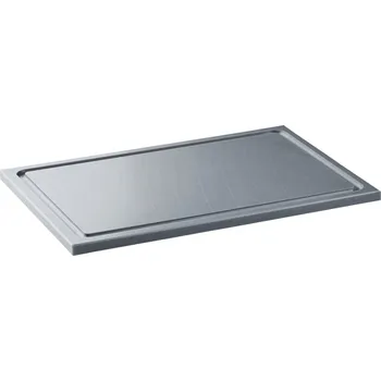 Kuchyňské prkénko Deska na krájení s drážkou Fugo, 35x23,6 cm - šedá