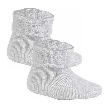 Kojenecké oblečení WOLA Zimní kojenecké froté ponožky ecru 50 cm/12-14/Světle šedé