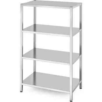 Dílenský regál Nerezový šroubovaný regál se 4 policemi 100x60 cm | HENDI 812556