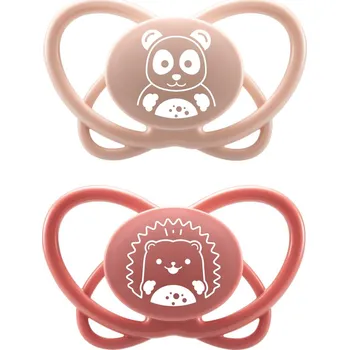 dudlíky NIP FIRST moments šidítko Motýlek, silikon, v.3 / 16-32m, 2ks, red