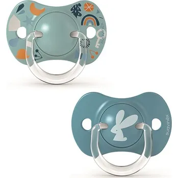 dudlíky SUAVINEX Dudlík SX PRO fyziologický S 0/6m 2ks FOREST - Modrá