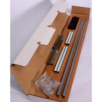 Dětská zábrana BabyDan Prodloužení zábrany Premier 2 ks á 7cm stříbrná,černé kování