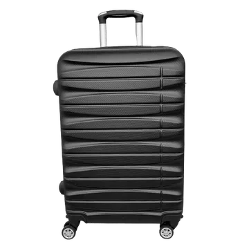 Cestovní odlehčený kufr, velikost M, objem 60 l, odnímatelná kolečka - černý