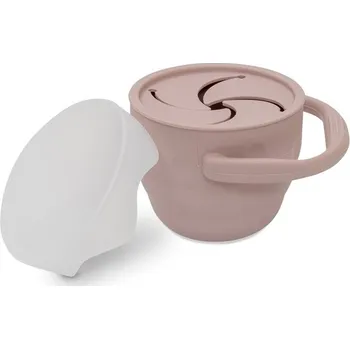 INTERBABY | Skládací silikonový HRNEK na svačinku 300ml - RŮŽOVÝ