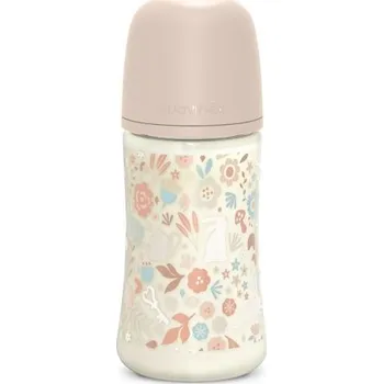 Kojenecká láhev SUAVINEX Kojenecká láhev WONDERLAND 270ml fyziol průtok M - LIBERTY RŮŽOVÁ