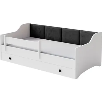 Dětská postel Dětská postel ERYK se zásuvkou a zábranou 160x80 černý panel