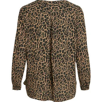 Dámské oblečení Vila Clothes leopardí halenka Vila Clothes hnědá | zelená | vícebarevná 3457700