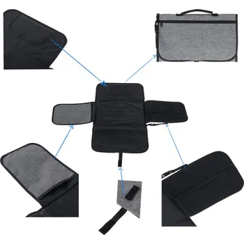 Přebalovací podložka Skládací cestovní přebalovací podložka s kapsami