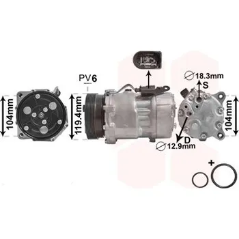 Kompresor klimatizace Kompresor, klimatizace VAN WEZEL 1800K321