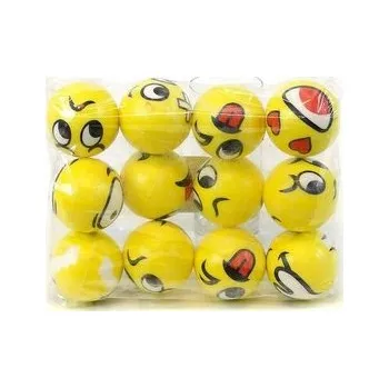 Hra na zahradu Piłeczka piankowa miękka buźki 6cm (12szt)