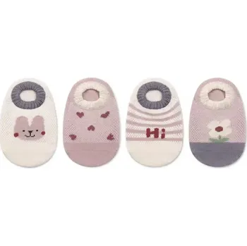 Dámské ponožky Protiskluzové síťované ponožky - STARORŮŽOVÉ - KRÁLÍK - (3-5 let) L (Značka: ROYGCBP)