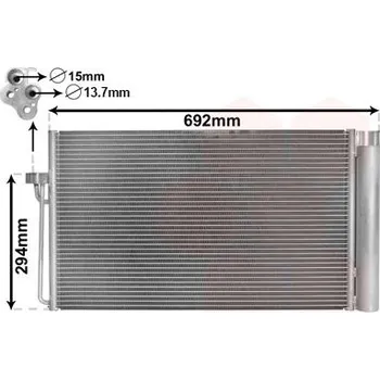 Klimatizace automobilu Kondenzátor, klimatizace VAN WEZEL 06005273