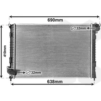 Chladič motoru Chladič, chlazení motoru VAN WEZEL 06002314
