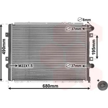 Chladič motoru Chladič, chlazení motoru VAN WEZEL 43002264
