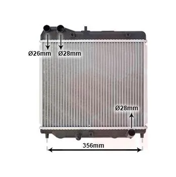 Chladič motoru Chladič, chlazení motoru VAN WEZEL 25002178