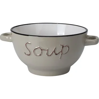 Kameninová miska na polévku SOUP 650 ml béžová