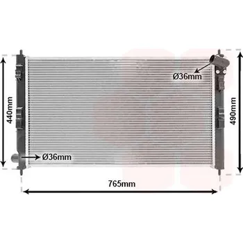 Chladič motoru Chladič, chlazení motoru VAN WEZEL 32002207