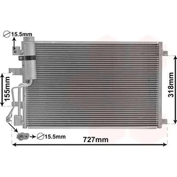 Výparník klimatizace Kondenzátor, klimatizace VAN WEZEL 13015290