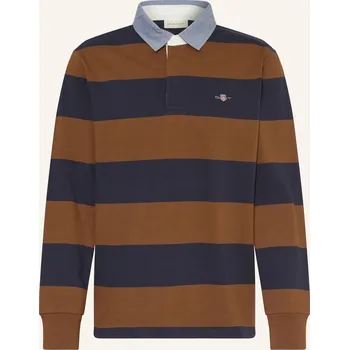 Pánské tričko Gant Pánské Rugbyové Tričko, hnědá / tmavě modrá, 3XL