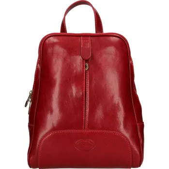 Dámský kožený batoh Italia Daniela - červená