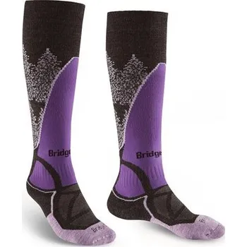 Dámské ponožky Bridgedale Dámské podkolenky Bridgedale 24 Ski Midweight black purple 016