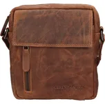 Pánská kožená taška přes rameno Greenwood Menny - hnědá