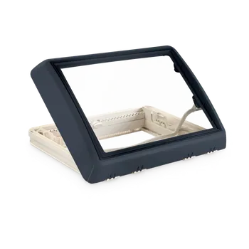 Příslušenství ke karavanu Okno střešní Midi Heki 700 x 500mm s větráním 30 -34mm černý rám (klička)