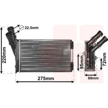 Výměník tepla Výměník tepla, vnitřní vytápění VAN WEZEL 09006055