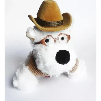 Dárková krabička Dárková krabička samet a plyš - figurka pes (Dárková sametová krabička )