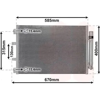 Výparník klimatizace Kondenzátor, klimatizace VAN WEZEL 18005487