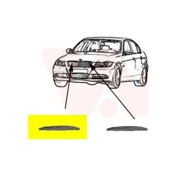 Lišta karosérie Ozdobná / ochranná lišta, mřížka chladiče VAN WEZEL 0657416