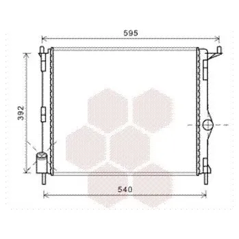 Motor automobilu Chladič, chlazení motoru VAN WEZEL 43002476