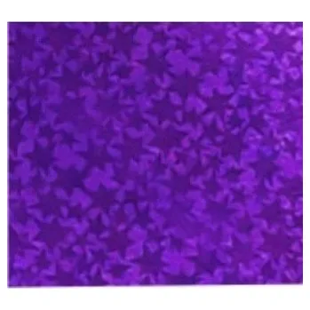 Set školních potřeb Karton holograficzny fioletowy gwiazdy 25x35cm ark