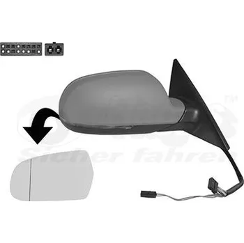 Auto zrcátko Vnější zpětné zrcátko VAN WEZEL 0383808