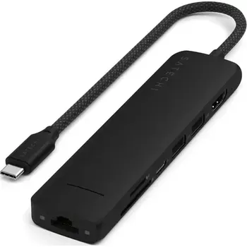 Notebook Satechi 7in1 USB-C Slim Multiport černá (ST-P7SK)