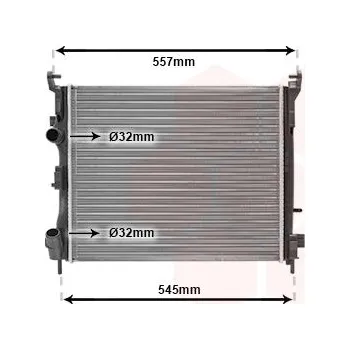 Chladič motoru Chladič, chlazení motoru VAN WEZEL 43002362