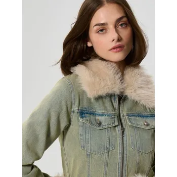 Dámský kabát Zateplená džínová bunda - M - House - modrý - 703EW-55J