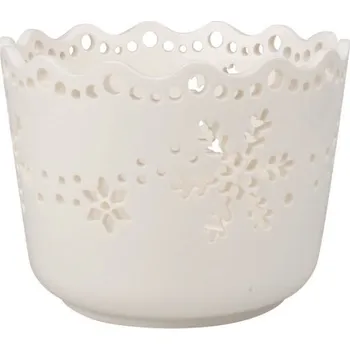 Květináč Květináč s vánočním dekorem z porcelánu 14 x 10,5 x 14 cm