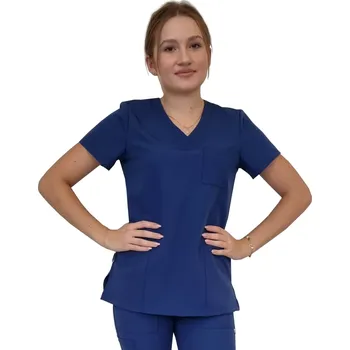 Zdravotnický oděv Dámská lékařská blůza v modré barvě Casual Premium (S)