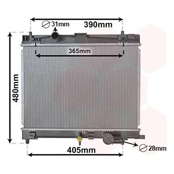 Chladič motoru Chladič, chlazení motoru VAN WEZEL 53002716