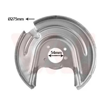 Brzdový kotouč Ochranný plech proti rozstřikování, brzdový kotouč VAN WEZEL 7624374