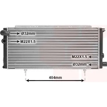 Chladič motoru Chladič, chlazení motoru VAN WEZEL 40002085
