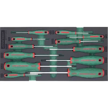 Modul pěnový - šroubováky TORX, T5 - T40, sada 12 ks - JONNESWAY D71T112KV